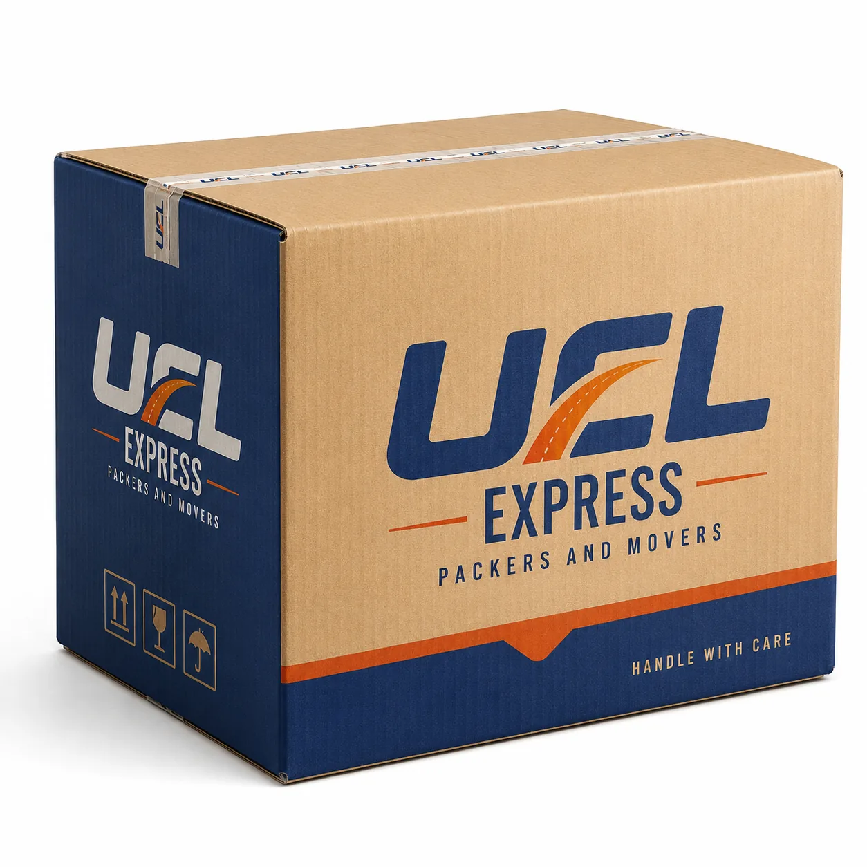 UCL Express branded moving carton